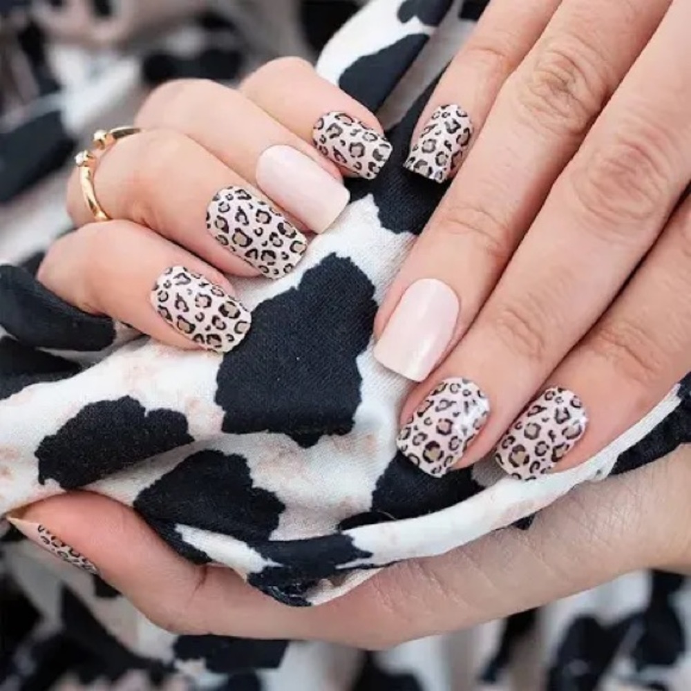 Trend Spotted • Color Street • Pale Beige and Leopard Print